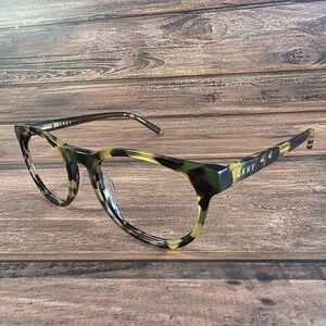 DKNY‎ DK5000 281 Green Tortoise Round Eyeglasses Frames 51-18-135